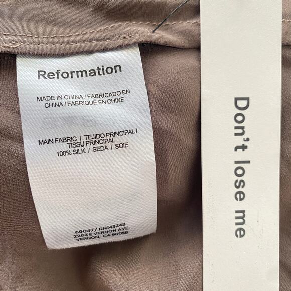 Reformation Pernille Silk Dress Magnetic - Picture 8 of 11